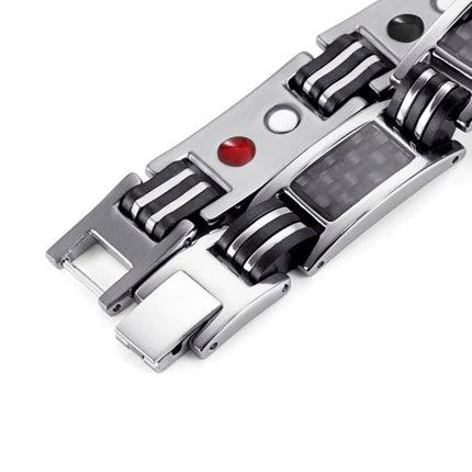 Men's Carbon Fiber Detail Magnetic Bracelet - Wnkrs