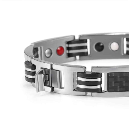 Men's Carbon Fiber Detail Magnetic Bracelet - Wnkrs