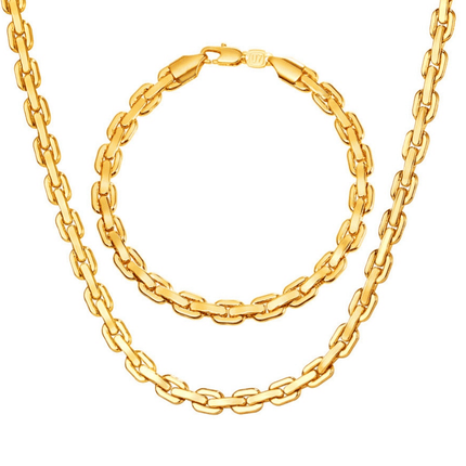 Chainlink Bracelet and Necklace Set - Wnkrs
