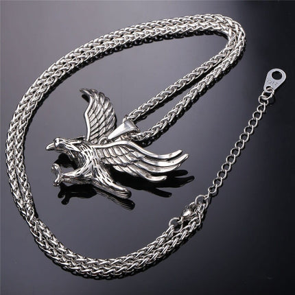 Eagle Design Steel Men's Pendant Necklace - Wnkrs