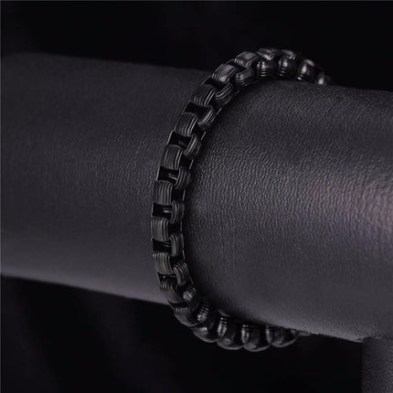Casual Steel Box Chain Link Men's Bracelet - Wnkrs