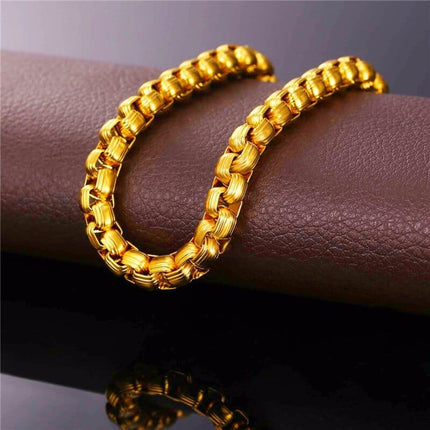 Casual Steel Box Chain Link Men's Bracelet - Wnkrs