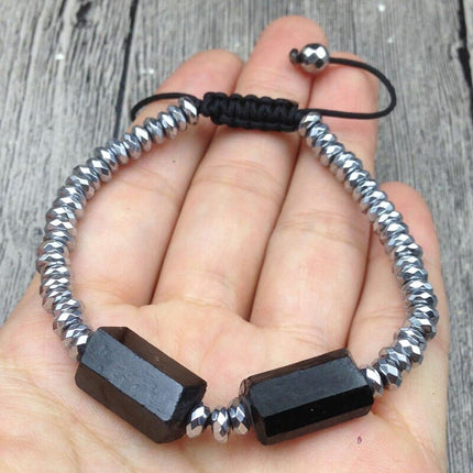 Black Toumaline and Hematite Bracelet - Wnkrs