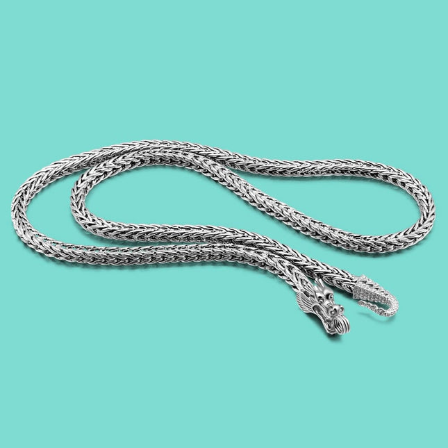Men's 925 Silver Dragon Necklace - Wnkrs