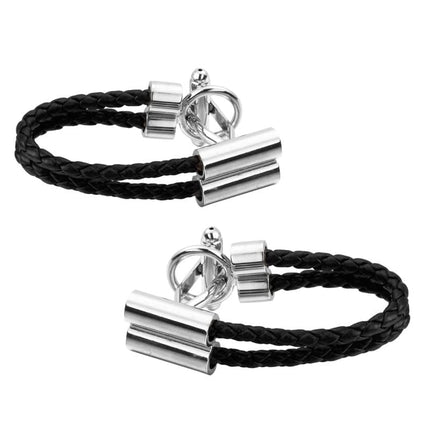 Black Rope Cufflinks for Men - Wnkrs