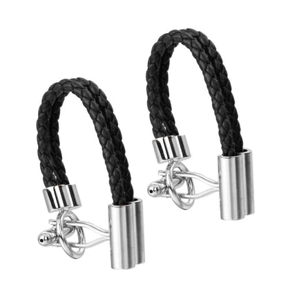 Black Rope Cufflinks for Men - Wnkrs
