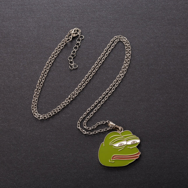 Sad Pepe Frog Pendant Necklace - wnkrs