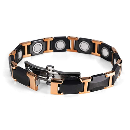 Men's Black Solid Ceramic Magnetic Bracelet - Wnkrs