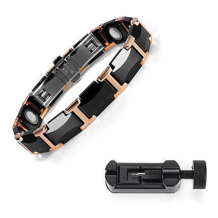 Men's Black Solid Ceramic Magnetic Bracelet - Wnkrs