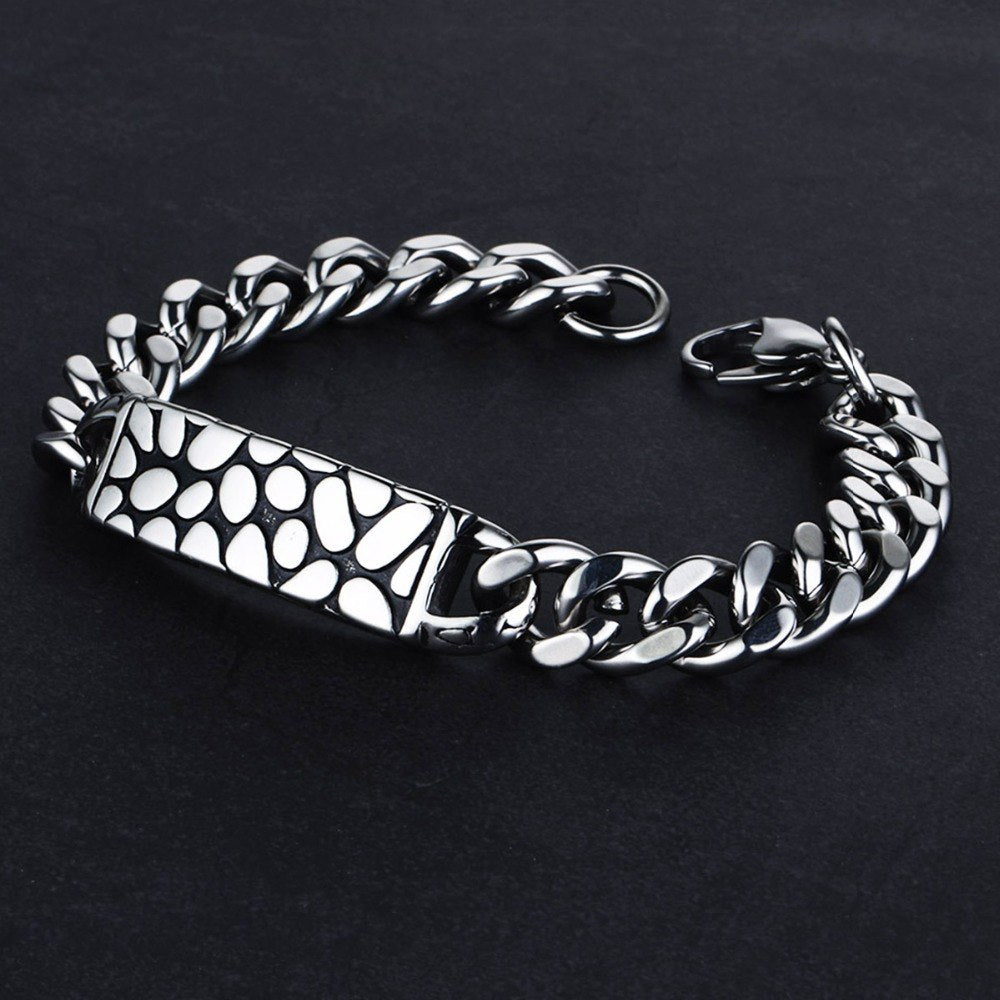 Men's Silver Color Stainless Steel Bracelet