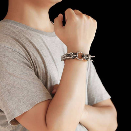 Dragon Stainless Steel Bracelet for Men - Wnkrs