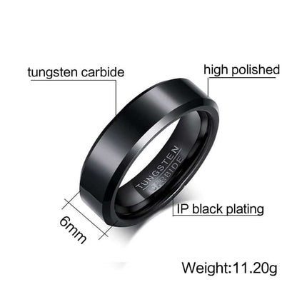Men's Simple Tungsten Carbide Ring - Wnkrs