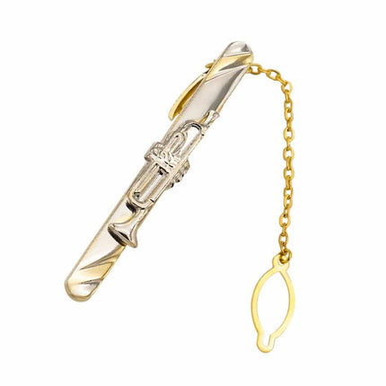 Men's Compact Tie Pin with Chain - Wnkrs