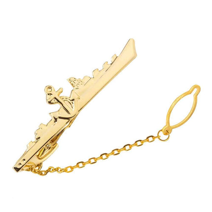 Men's Compact Tie Pin with Chain - Wnkrs