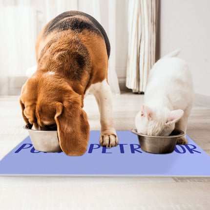 Cute Funny Pet Food Mat - Creative Anti-Slip Pet Bowl Mat - Cool Design Pet Feeding Mat - wnkrs