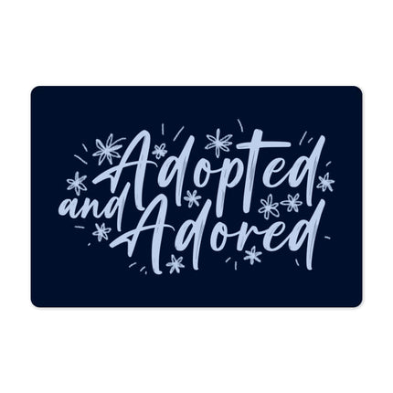 Adopted Pet Food Mat - Cute Anti-Slip Pet Bowl Mat - Trendy Pet Feeding Mat - wnkrs