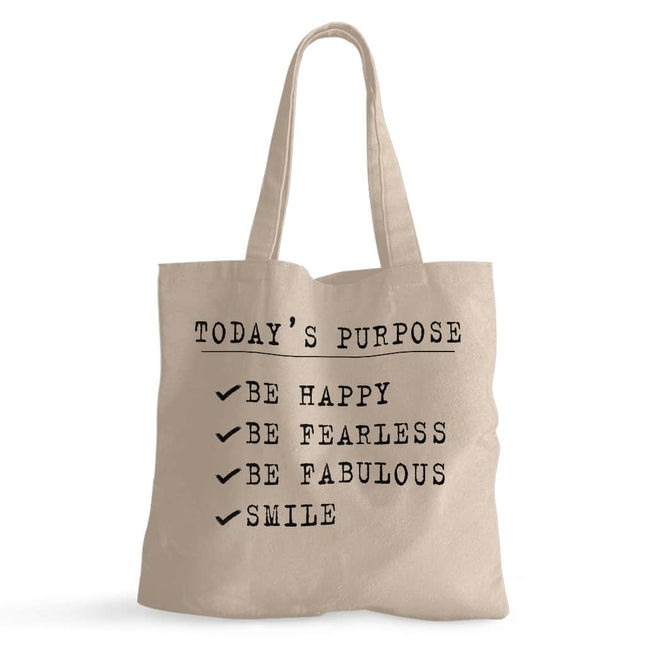 Today's Purpose Small Tote Bag - Quote Shopping Bag - Graphic Tote Bag - wnkrs