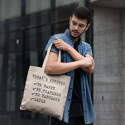 Today's Purpose Small Tote Bag - Quote Shopping Bag - Graphic Tote Bag - wnkrs
