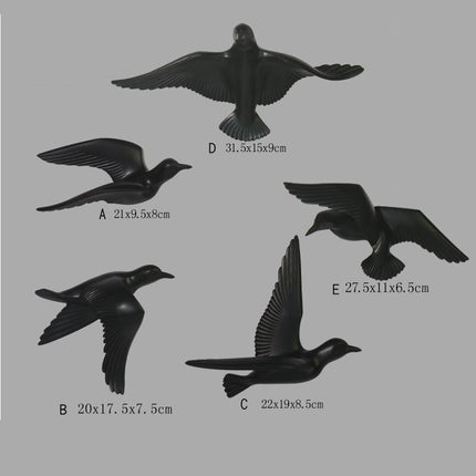 3D Birds Wall Stickers 5 Pcs Set - wnkrs