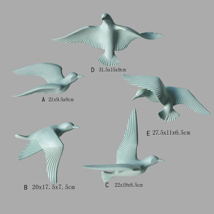 3D Birds Wall Stickers 5 Pcs Set - wnkrs