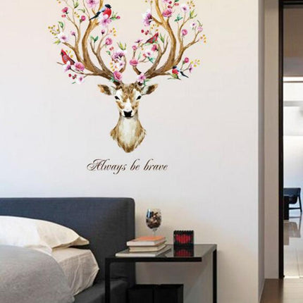 Deer Head Shaped Wall Sticker - wnkrs
