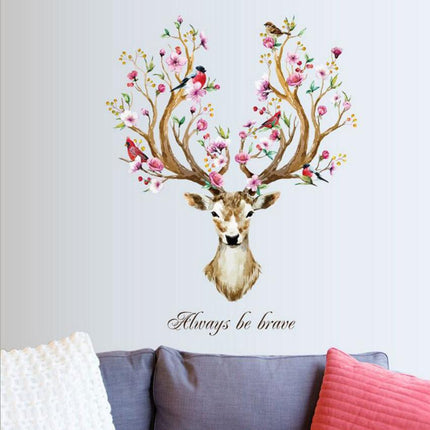 Deer Head Shaped Wall Sticker - wnkrs