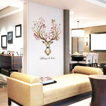 Deer Head Shaped Wall Sticker - wnkrs
