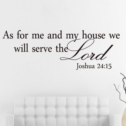 We Will Serve The Lord Christian Bible Quote Wall Paper Decal - wnkrs