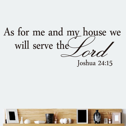 We Will Serve The Lord Christian Bible Quote Wall Paper Decal - wnkrs