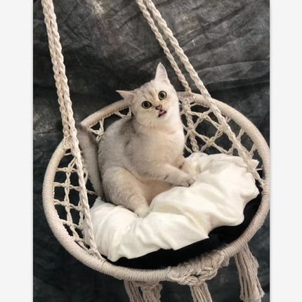 Cotton Rope Hammock Chair with Tassels - wnkrs