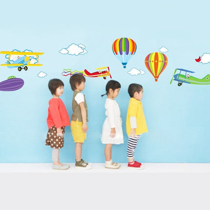 Airplane and Hot Air Balloons Wall Sticker - wnkrs