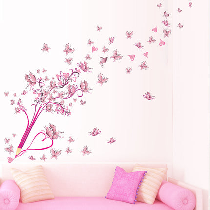 Pink Tree Shaped Wall Sticker - wnkrs