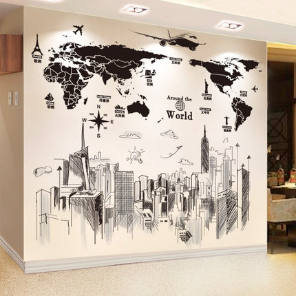 World Map Wall Sticker - Wnkrs
