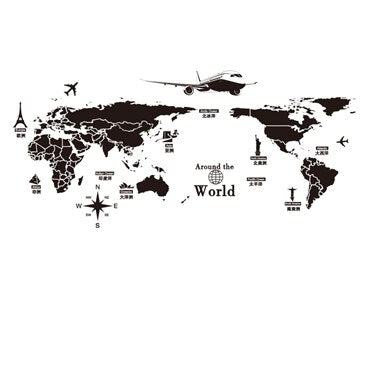World Map Wall Sticker - Wnkrs