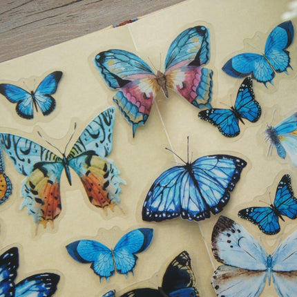 Tropic Butterfly Style PVC Stickers 38 pcs Set - wnkrs