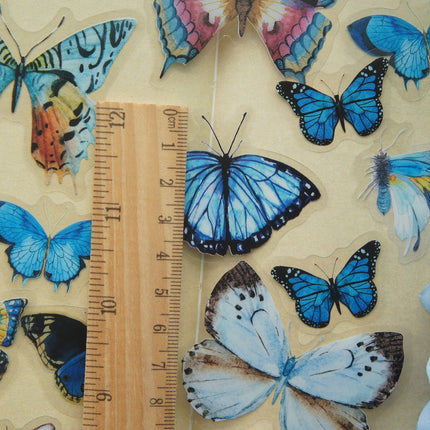 Tropic Butterfly Style PVC Stickers 38 pcs Set - wnkrs