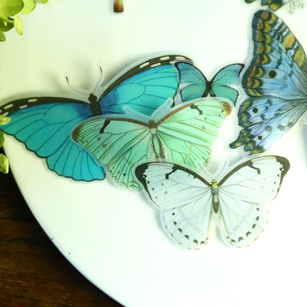 Retro Butterfly with Plants Vellum Stickers - wnkrs