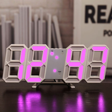 3D LED Digital Alarm Wall Clock - wnkrs