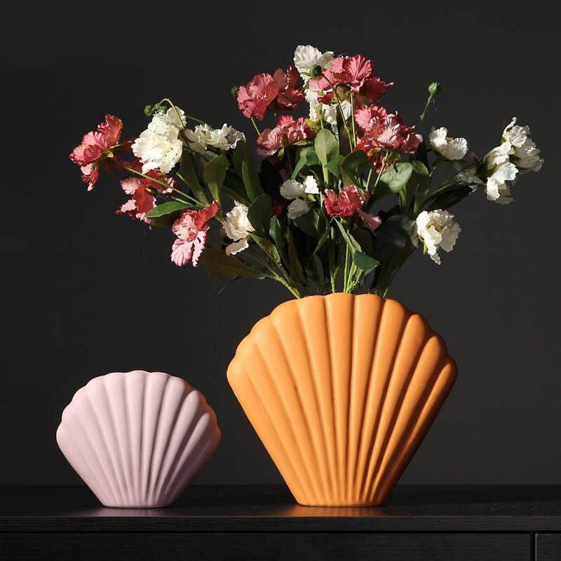 Shell Shaped Ceramic Vase