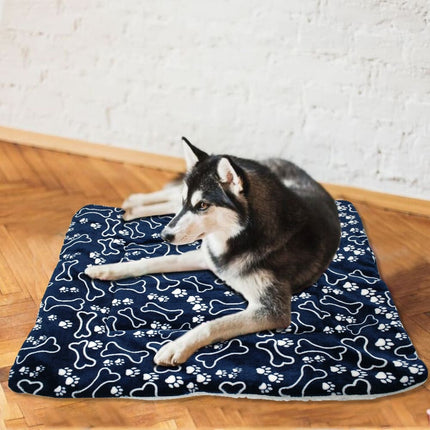 Warm Lamb Velvet Dog Mat with Colorful Print - wnkrs