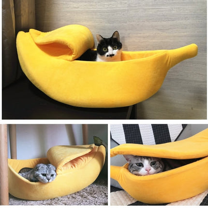 Banana Shaped Cat Bed House - wnkrs