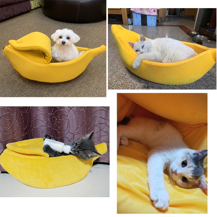 Banana Shaped Cat Bed House - wnkrs