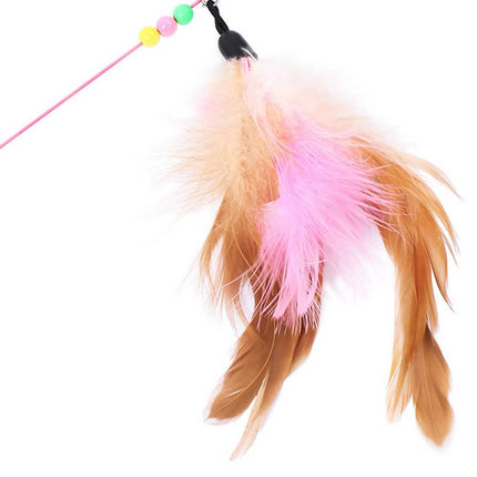 Cat's Colorful Feather Toy - wnkrs
