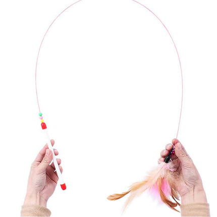 Cat's Colorful Feather Toy - wnkrs