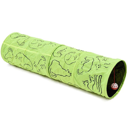 Green Nylon Tunnels For Cats - wnkrs
