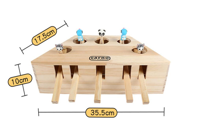 Interactive Wooden Cat Popping Toy - wnkrs