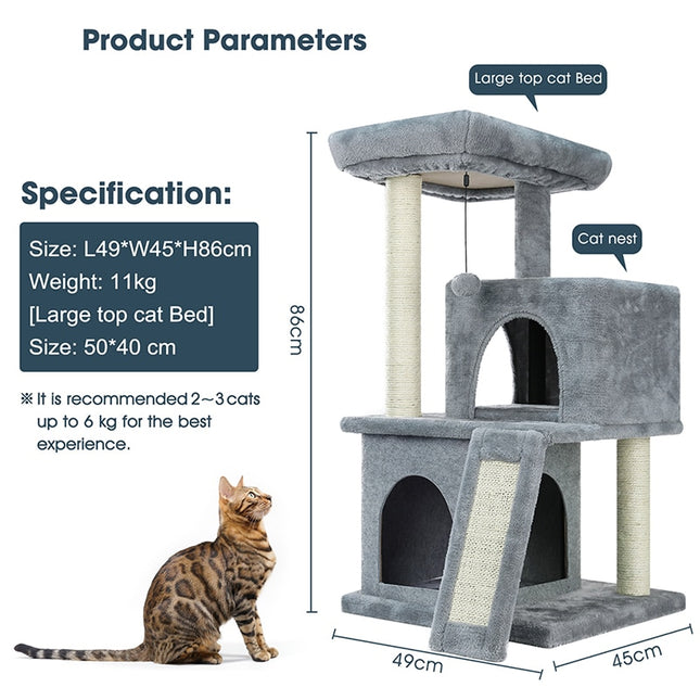 Happy Cat Tree House with Ladder - wnkrs