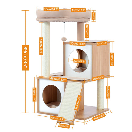 Happy Cat Tree House with Ladder - wnkrs