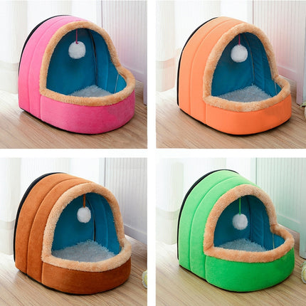 Colorful Plush Pet Bed & House - wnkrs