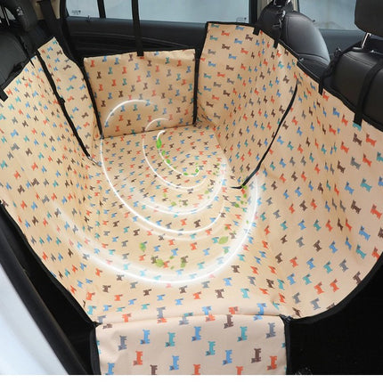 Dog's Printed Oxford Car Seat Cover - wnkrs